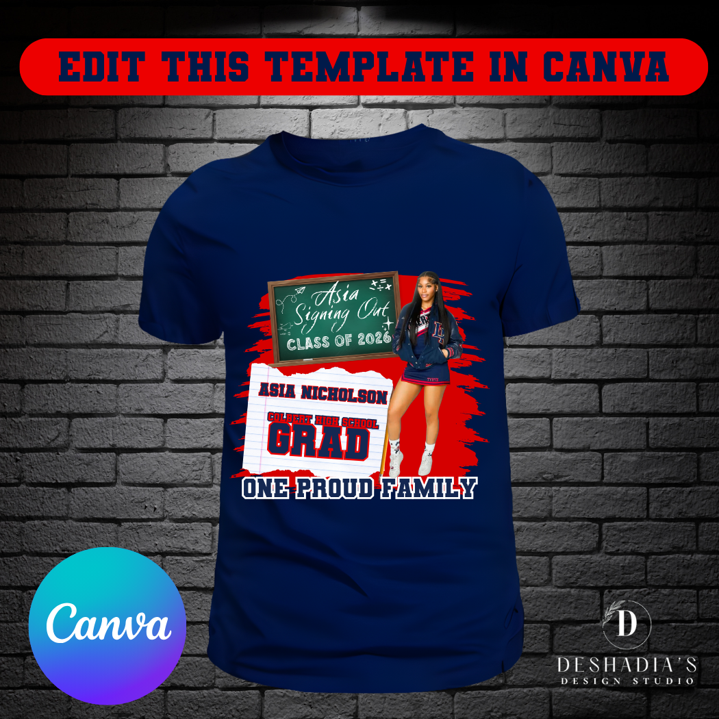 'Signing Out' - Graduation T-Shirt Template